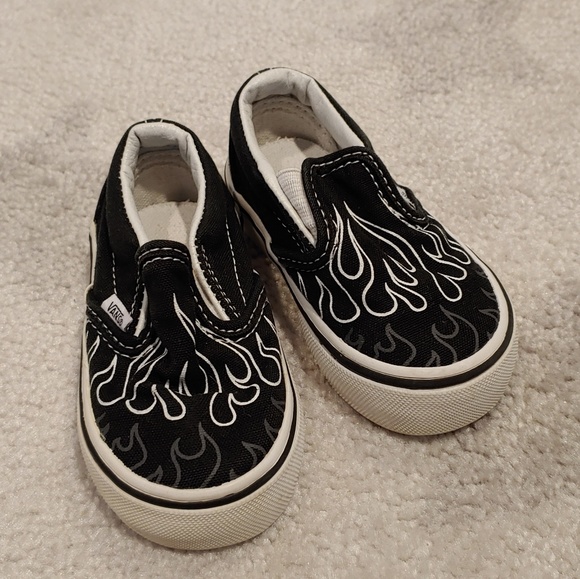 vans flame slip on